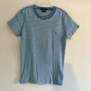 Blue and white shirt